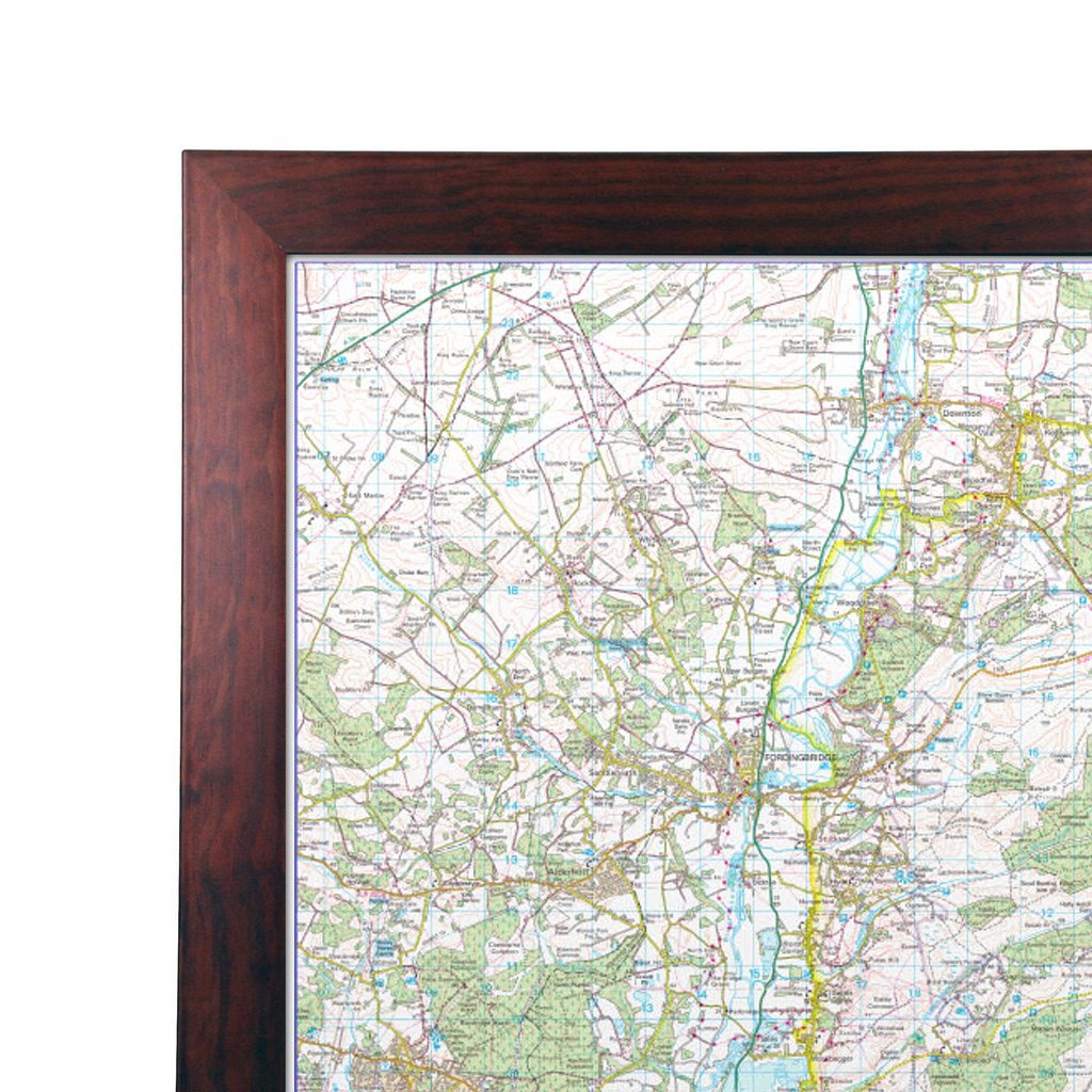 New Forest National Park Wall Map | Southampton, Bournemouth, Cowes ...