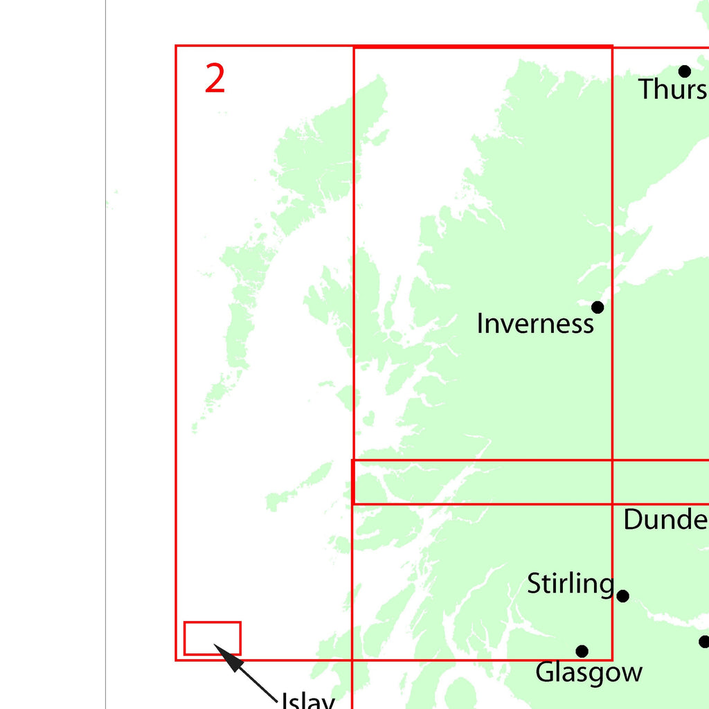 Western Scotland and Western Isles Regional Road Map - Wall Map 2 – Map ...